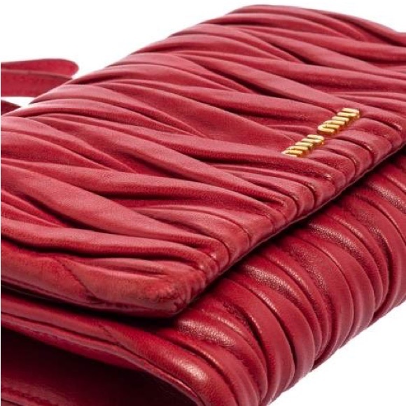 Miu Miu Handbags - Miu miu red leather wallet